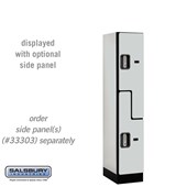 12" Wide Double Tier 'S' Style Designer Wood Locker - 1 Wide - 5 Feet High - 18 Inches Deep - Electronic Locks