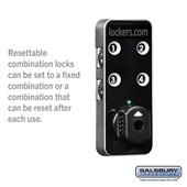 Resettable Combination Lock-for Premier Open Access & Gear Locker Door-Black