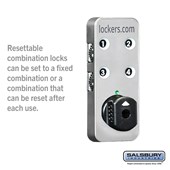 Resettable Combination Lock-for Premier Open Access & Gear Locker Door-Silver