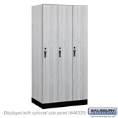 12" Wide Premier Wood Locker - Single Tier - 3 Wide - 6 Feet High - 21" Deep - Hasps