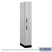12" Wide Premier Wood Locker - Double Tier - 1 Wide - 6 Feet High - 21" Deep - Electronic Locks