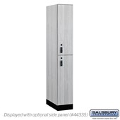 12" Wide Premier Wood Locker - Double Tier - 1 Wide - 6 Feet High - 21" Deep - Resettable Combination Locks