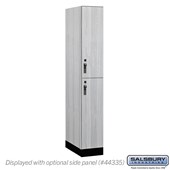 12" Wide Premier Wood Locker - Double Tier - 1 Wide - 6 Feet High - 21" Deep - Hasps