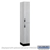 12" Wide Premier Wood Locker - Double Tier - 1 Wide - 6 Feet High - 18" Deep - Resettable Combination Locks