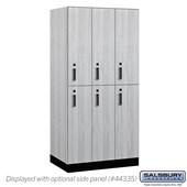 12" Wide Premier Wood Locker - Double Tier - 3 Wide - 6 Feet High - 21" Deep - Electronic Locks