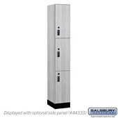 12" Wide Premier Wood Locker - Triple Tier - 1 Wide - 6 Feet High - 18" Deep - Resettable Combination Locks
