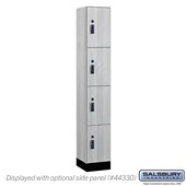 12" Wide Premier Wood Locker - Four Tier - 1 Wide - 6 Feet High - 15" Deep - Resettable Combination Locks