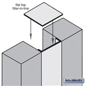 Flat Top Filler  -  In - Line  -  15 Inches Wide  -  for 18 Inch Deep Premier Wood Locker