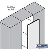 Front Filler  -  Vertical  -  15 Inches Wide  -  72" High for Premier Wood Locker