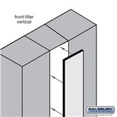 Front Filler  -  Vertical  -  9 Inches Wide  -  72" High for Premier Wood Locker