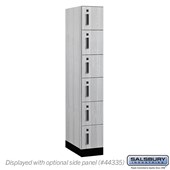 12" Wide Premier Wood Locker - Six Tier Box Style - 1 Wide - 6 Feet High - 21" Deep - Electronic Locks