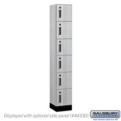 12" Wide Premier Wood Locker - Six Tier Box Style - 1 Wide - 6 Feet High - 15" - Electronic Locks