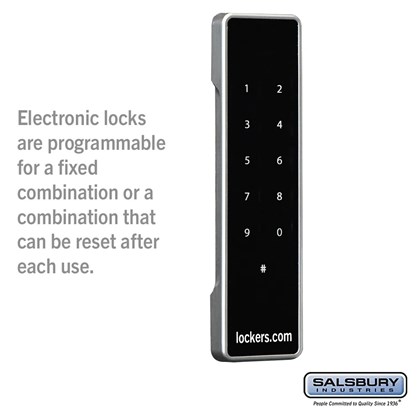 Electronic Lock-for Open Access Premier Wood Locker & Premier Gear Locker Door-Black