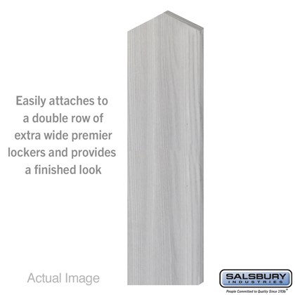 Double End Side Panel  -  for 24 Inch Deep Premier Wood Locker  -  with Sloping Hood