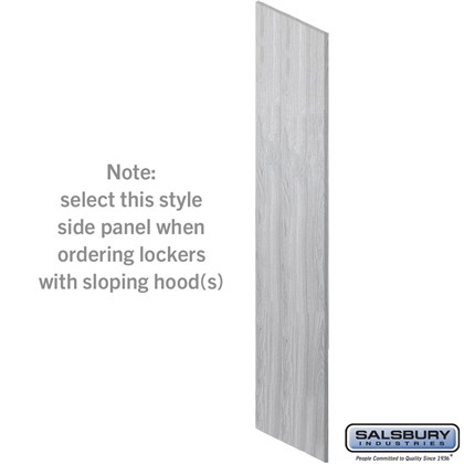 Side Panel  -  for 24 Inch Deep Premier Wood Locker  -  with Sloping Hood