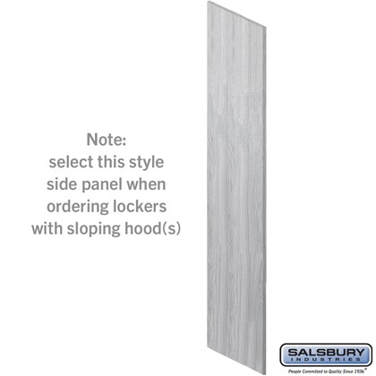 Side Panel  -  for 24 Inch Deep Premier Wood Locker  -  with Sloping Hood