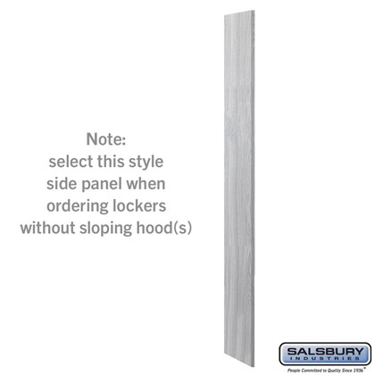 Side Panel  -  for 15 Inch Deep Premier Wood Locker  -  without Sloping Hood