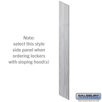 Side Panel  -  for 18 Inch Deep Premier Wood Locker  -  with Sloping Hood