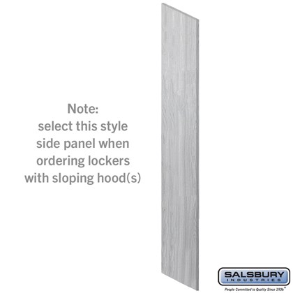 Side Panel  -  for 21 Inch Deep Premier Wood Locker  -  with Sloping Hood
