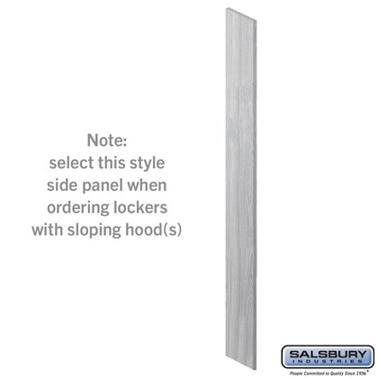 Side Panel  -  for 15 Inch Deep Premier Wood Locker  -  with Sloping Hood