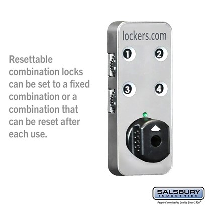 Premier Resettable Combination Lock - Replacement Lock - Silver