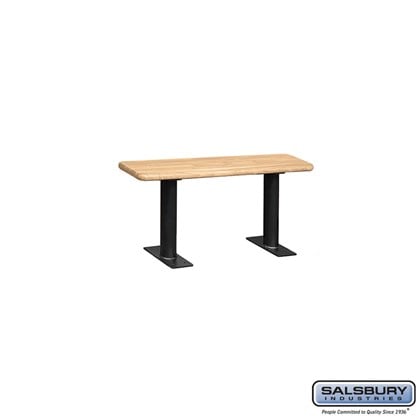 Wood Locker Bench - Bolt Mounted - 36 Inches Wide to 96 Inches Wide